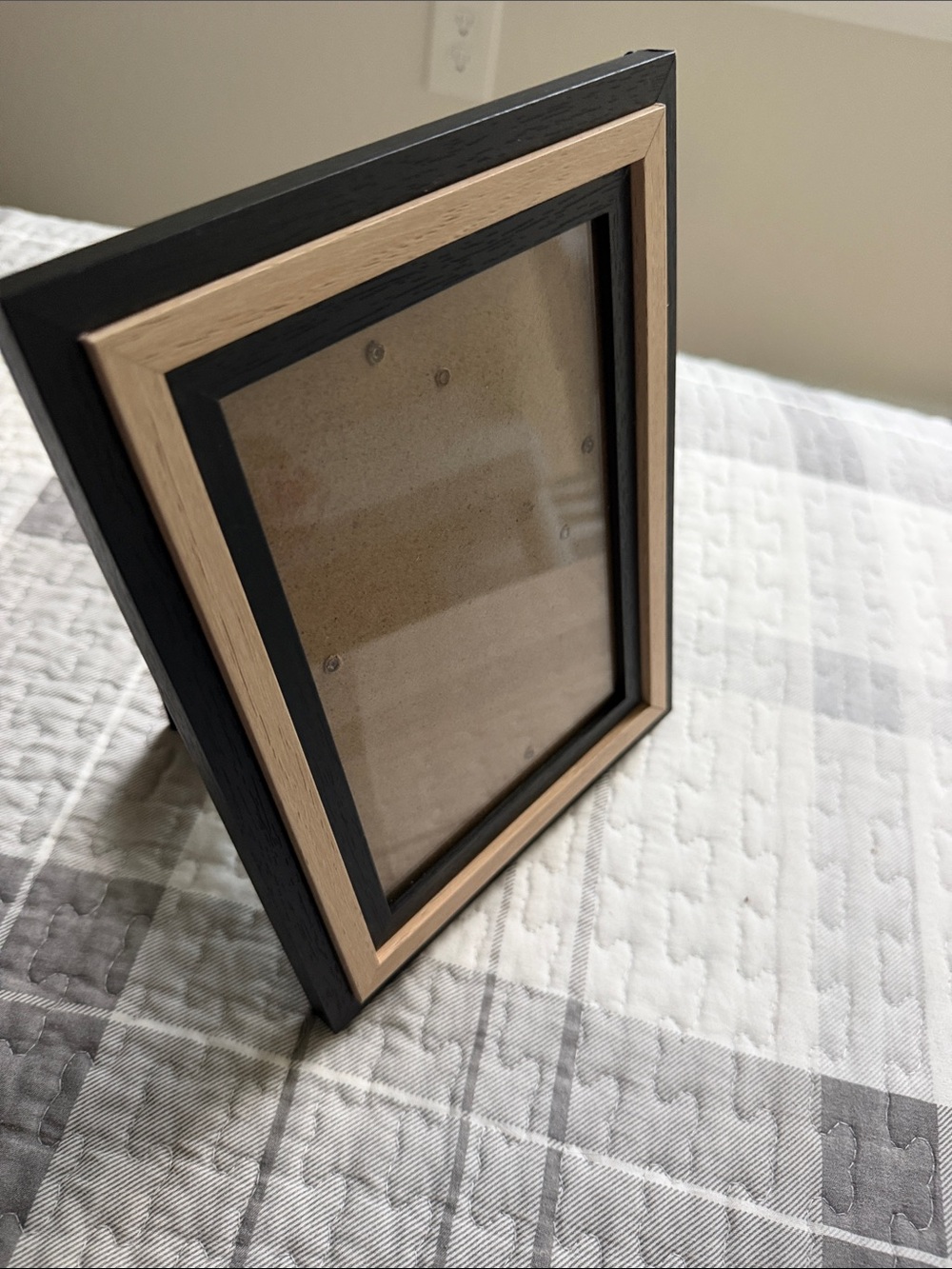 Two-Tone Black and Natural Wood Picture Frame - Home Accents